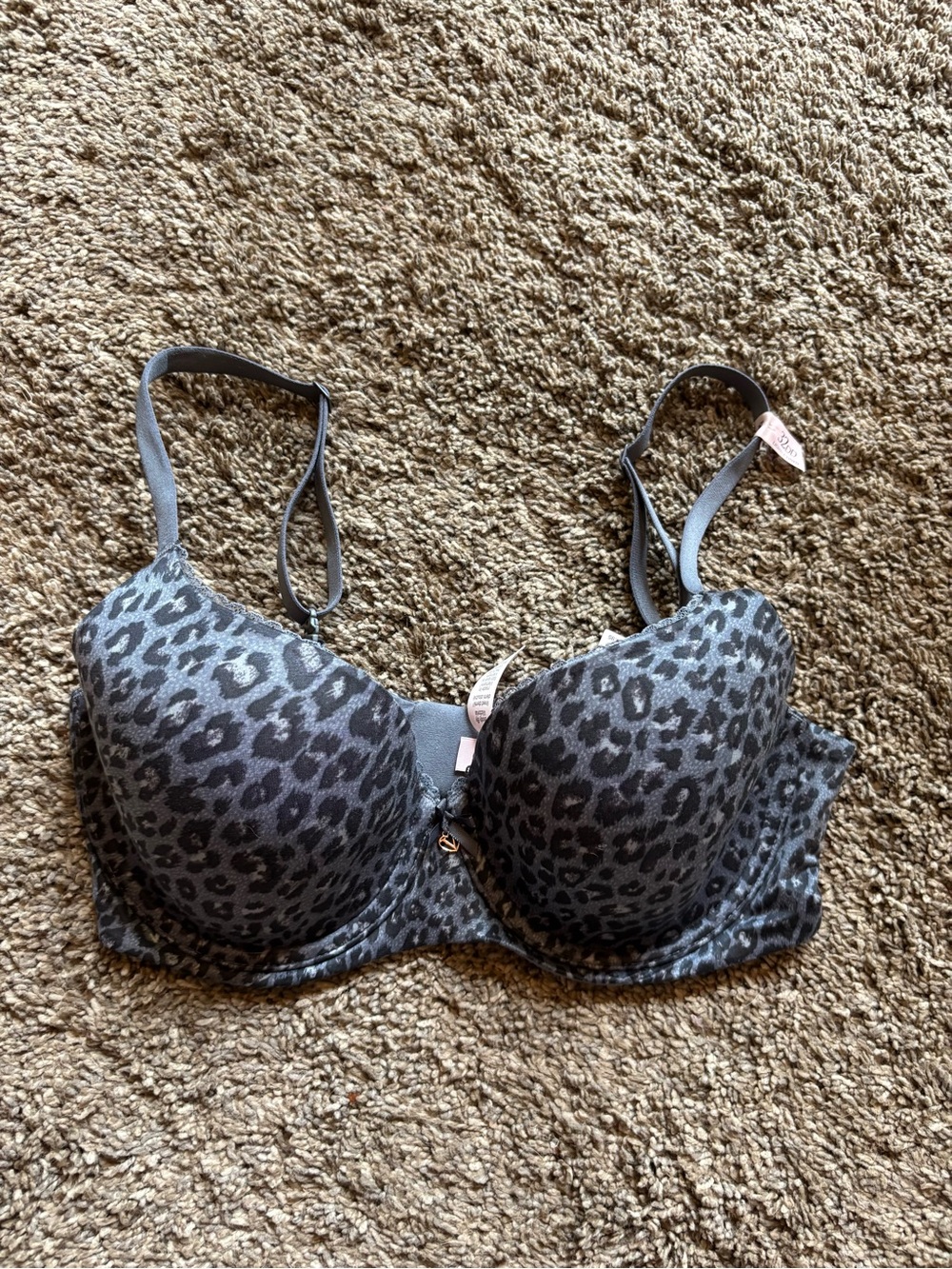 Gray Leopard Print Women's Bra - Victoria’s secret, clothes